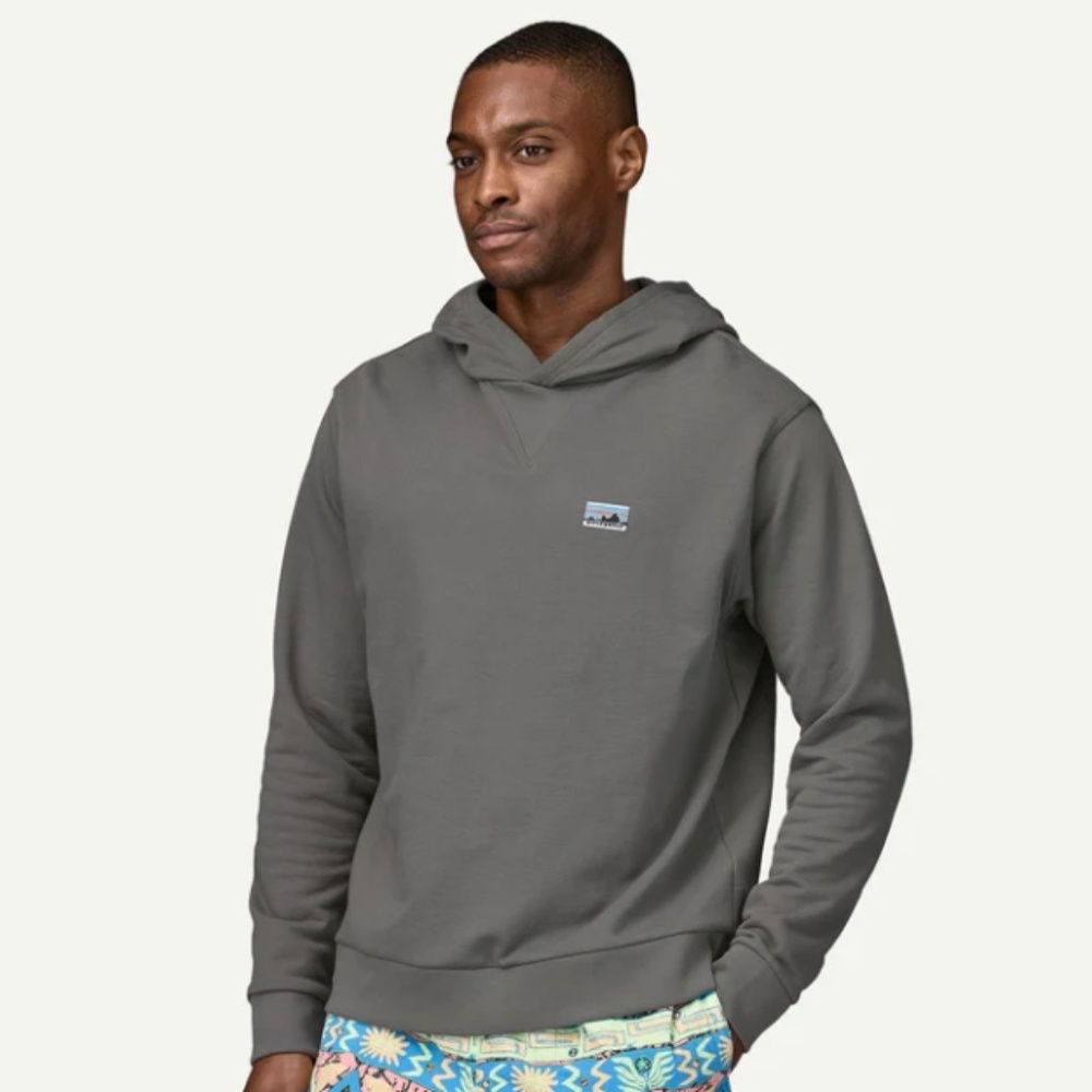 Patagonia Daily Hoody Sweatshirt Noble Gray Size Small 100% Organic Cotton